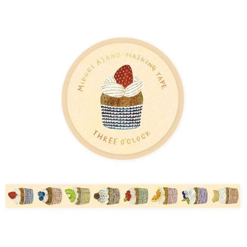 cozycaproducts 箔押しマスキングテープ 21-030 浅野みどり THREE O'CLOCK