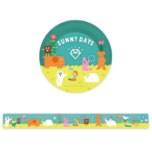 cozycaproducts 透明マスキングテープ 22-752 AIUEO SUNNY DAYS