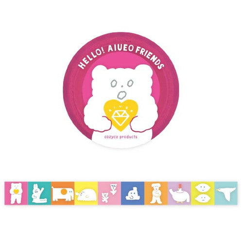 cozycaproducts 透明マスキングテープ 22-753 AIUEO HELLO!