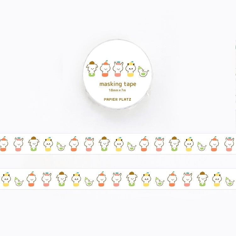 Papier Platz マスキングテープ 35-693 【mizutama】 どうぶつ