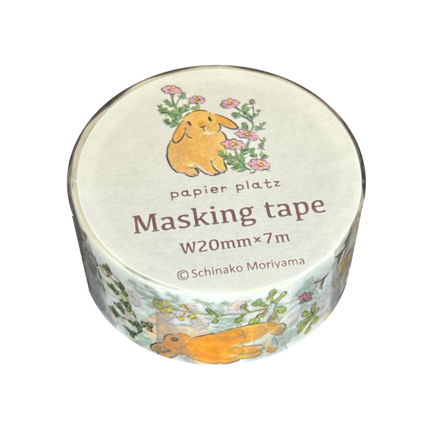 Papier Platz マスキングテープ 37-696 森山標子 花うさぎ