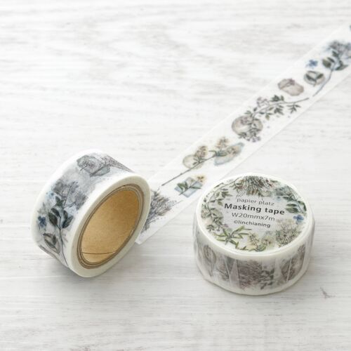 Papier Platz マスキングテープ 37-824 Lin Chia Ning Vintage flower