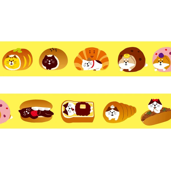 Papier Platz マスキングテープ 51-629 コンコンブル やまねこベーカリー