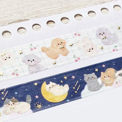 Papier Platz マスキングテープ 52-019 YOKO スターリーキャット