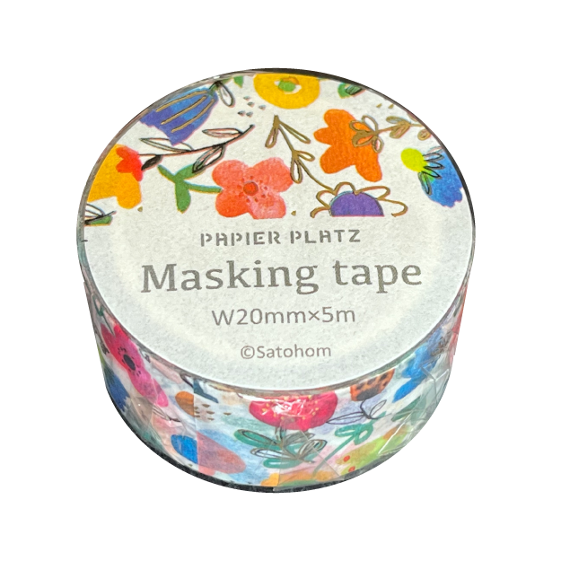 Papier Platz マスキングテープ 52-021 satohom Vivid flower