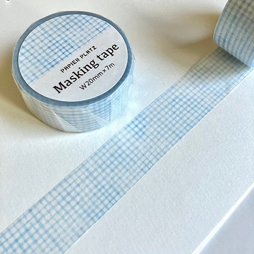 Papier Platz マスキングテープ 52-062 celeste check