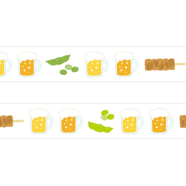 Papier Platz マスキングテープ 72-014 おかわりますて ビール