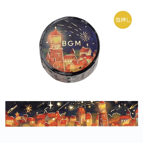 BGMマスキングテープ BM-SDG013 流れ星の夜・暖灯
