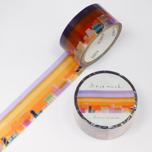 SAIEN クリアマスキングテープ ミシン目付き HR-1010 田村美紀 Kazemachi 20mm×3m巻き