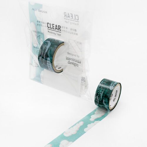 ROUNDTOP クリアマスキングテープ ID-CLMK-008 【insomnia design】 over the clouds 20mm幅