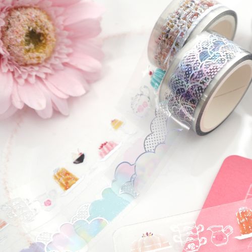 ワールドクラフト クリアマスキングテープ KCT20-014 【キラキラクリアテープ20mm】 Jelly