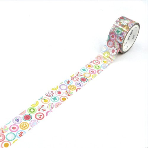 ワールドクラフト クリアマスキングテープ KCT20-019 【キラキラクリアテープ20mm】 Candy