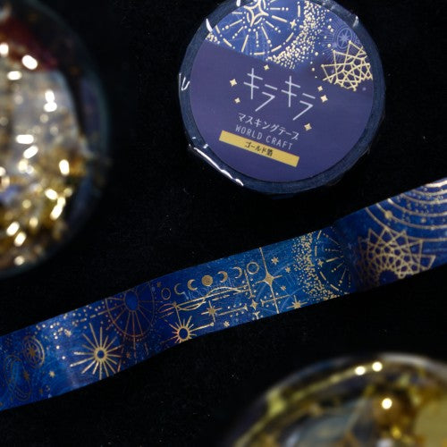 ワールドクラフト マスキングテープ KRMT15-085 【キラキラマスキングテープ15mm】 Astrology