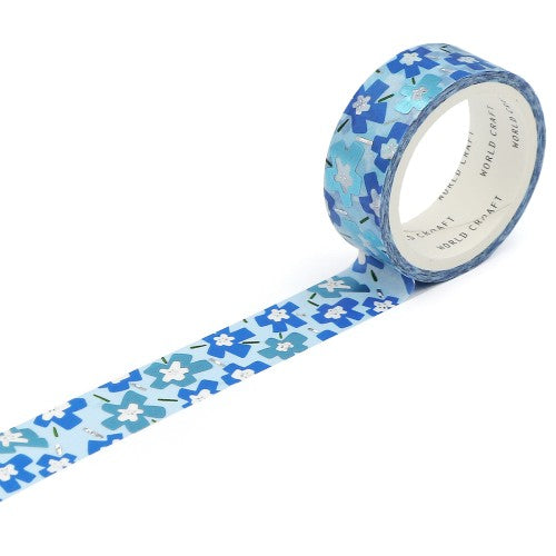 ワールドクラフト マスキングテープ KRMT15-108 【キラキラマスキングテープ15mm】 Nemophila