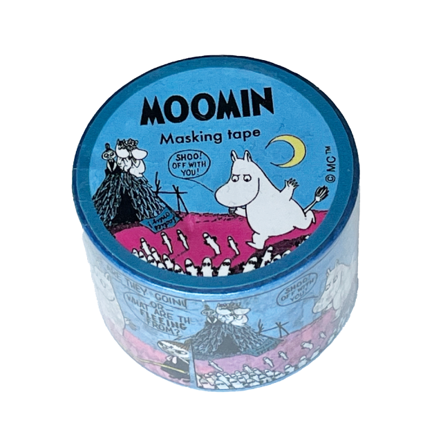 学研ステイフル マスキングテープ CM048-64 【MOOMIN】 ブルーコミック 30mm幅