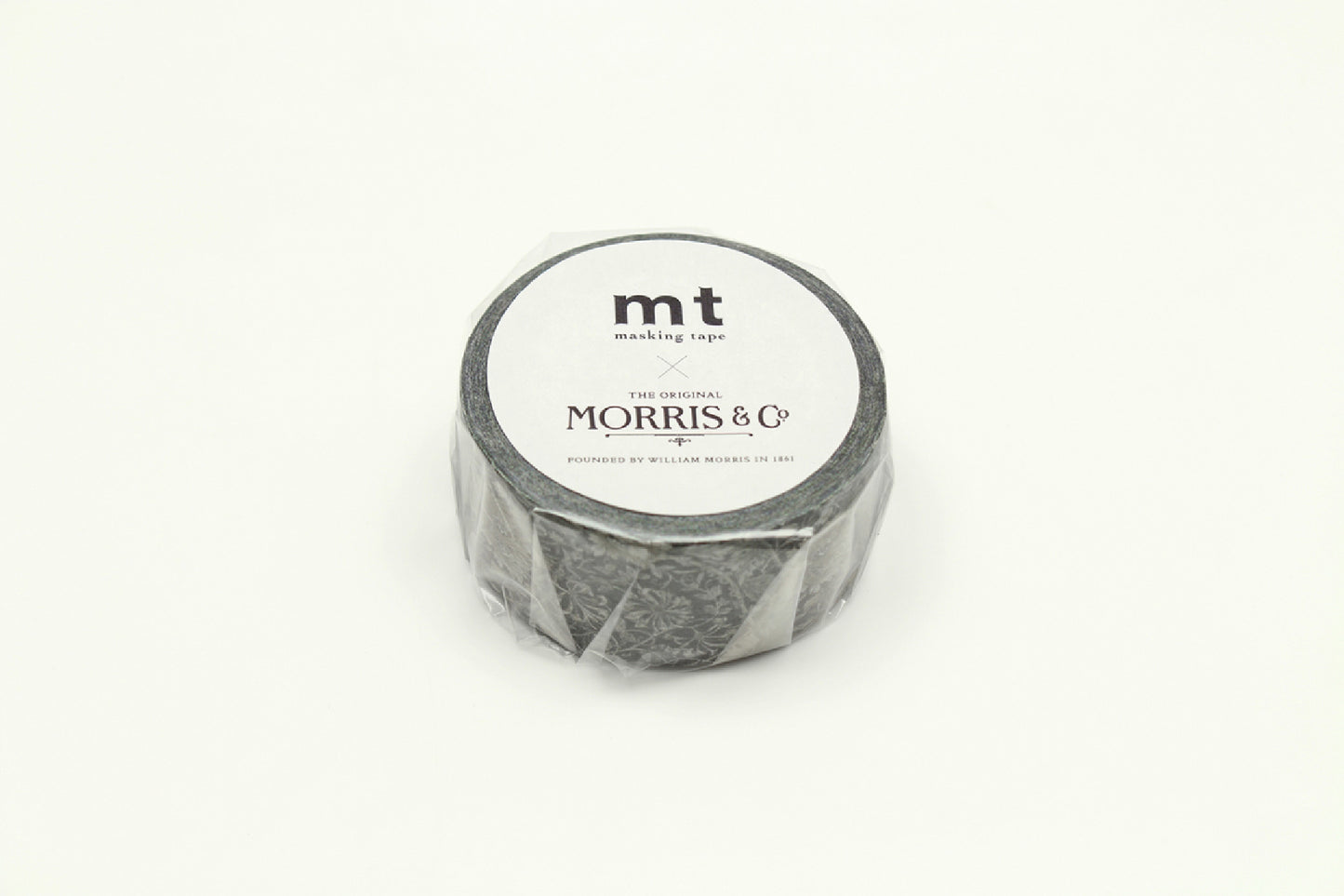 mt マスキングテープ MTWILL18 mt×Morris&Co. Pure Honeysuckle & Tullip Black ink