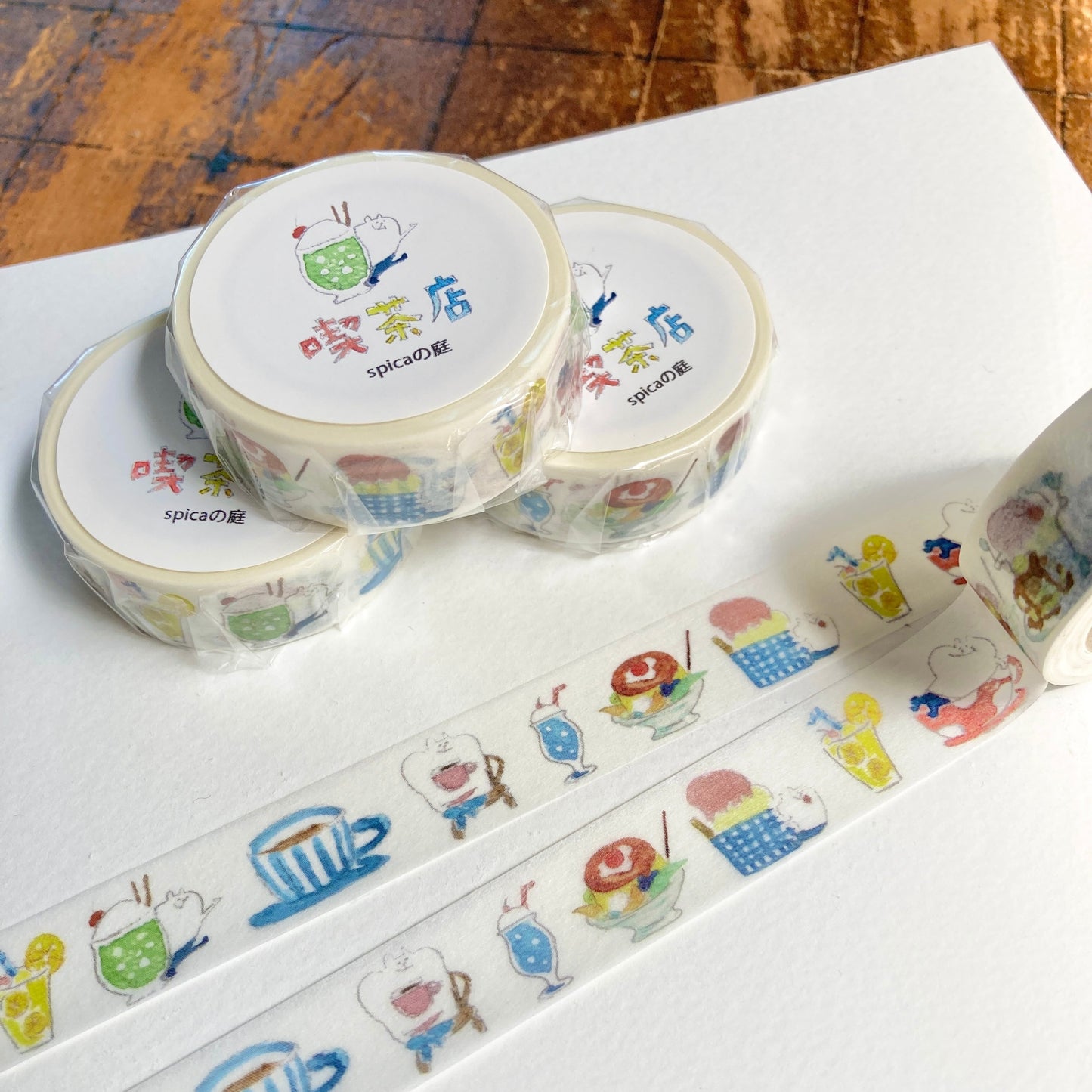 spicaの庭 マスキングテープ SM12 muuちゃんシリーズ 喫茶店 15mm×7m