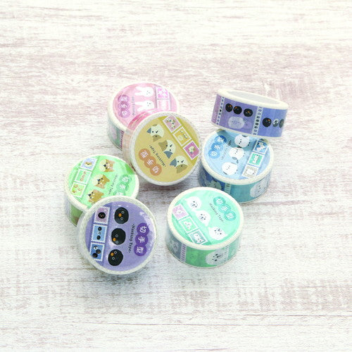 ラボクリップ 切手型マスキングテープ TRKM01-PN トリオ ペンギン