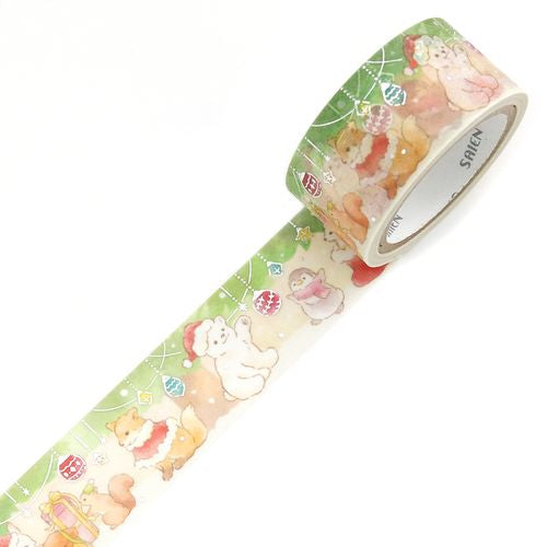 SAIEN マスキングテープ UR-4052 クリスマス 森のクリスマス 20mm×5m巻き