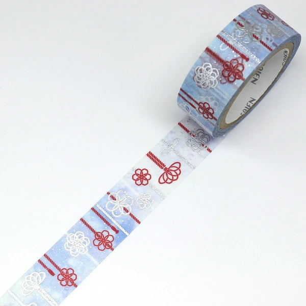 SAIEN マスキングテープ UR3012 組紐 銀箔 15mm×7m巻き