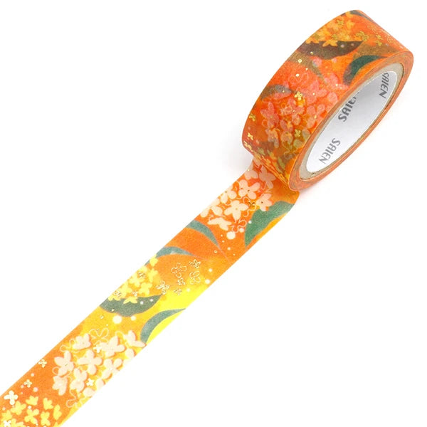 SAIEN マスキングテープ UR3056 金木犀(きんもくせい) 金箔 15mm×7m巻き