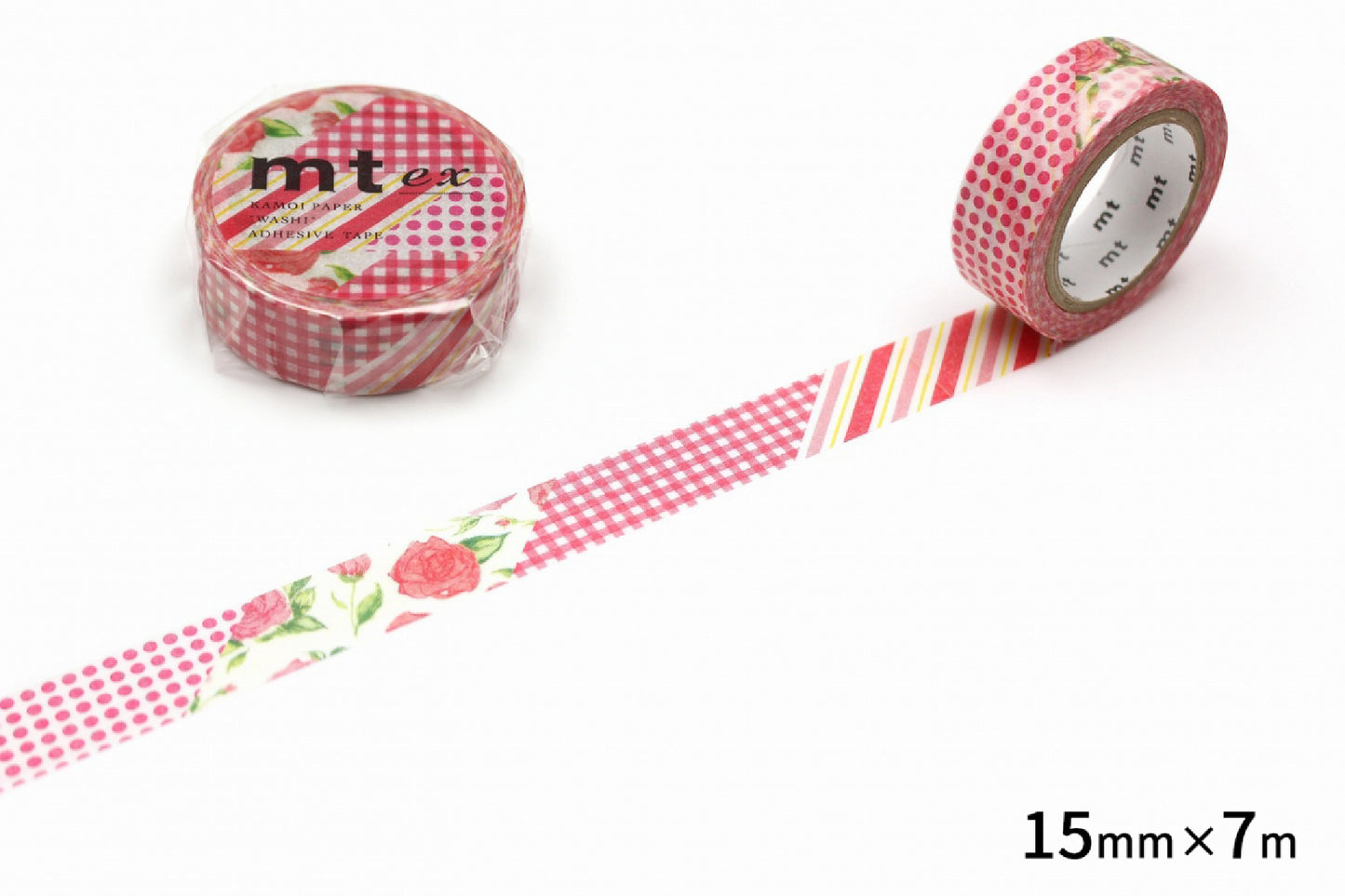 mt マスキングテープ MTEX1P54R mt ex Flower red R|手帳 コラージュ 花柄 ピンク かわいい