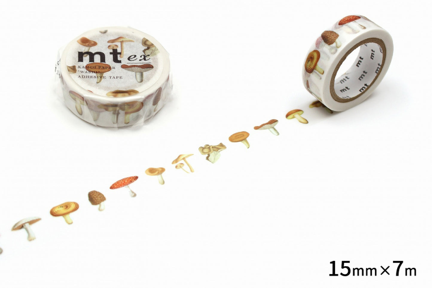 mt マスキングテープ MTEX1P119R mt ex きのこR|きのこ 秋 ナチュラル 手帳デコ