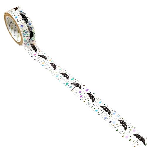 シール堂 きらぴかマスキングテープ ks-dt-10189「虹」 虹雨