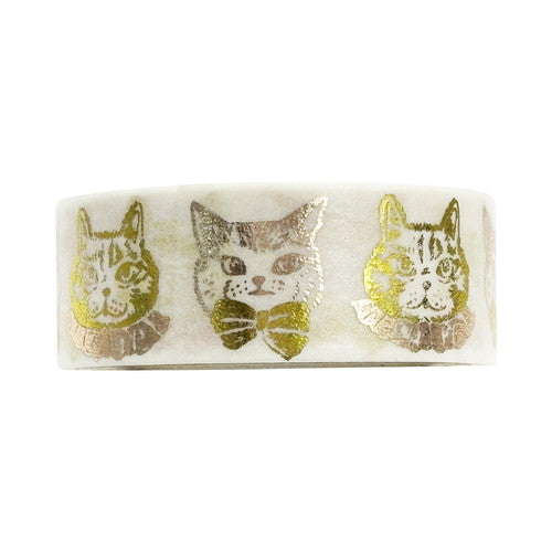 シール堂 きらぴかマスキングテープ ks-dt-30034 星アカリ 猫のおめかし