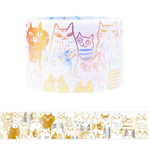 シール堂 きらぴかマスキングテープ ks-dt-40011 星アカリ many cats