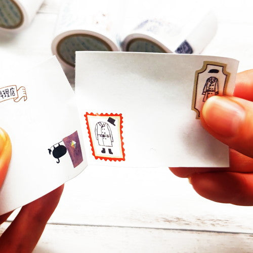 シール堂 ロールふせん ks-rf-10023 宮沢賢治幻燈館 注文の多い料理店