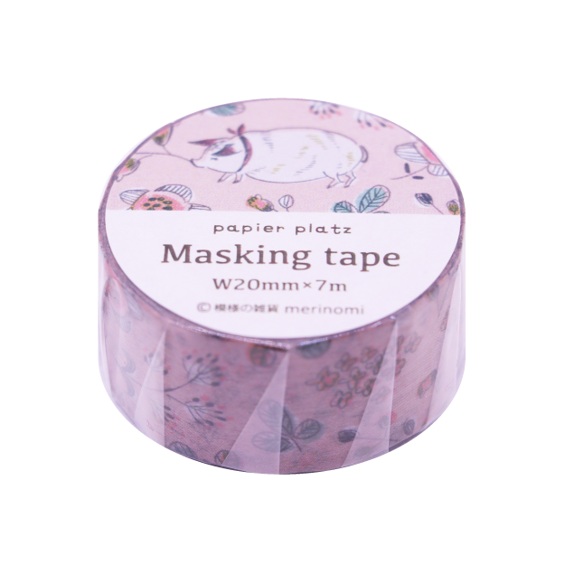 Papier Platz マスキングテープ 37-802 merinomi 恋するブタ