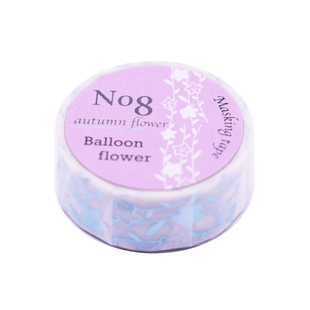 ROUNDTOP マスキングテープ MA-MK-012 季節の花マス Balloon flower