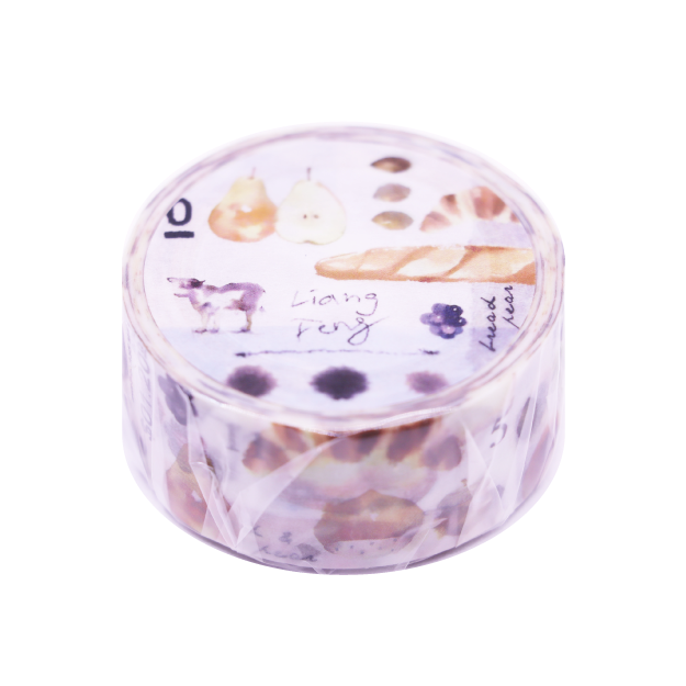 ROUNDTOP マスキングテープ MTW-LF027 小徑文化×Liang Feng watercolor Vol.3 Breads and Pears
