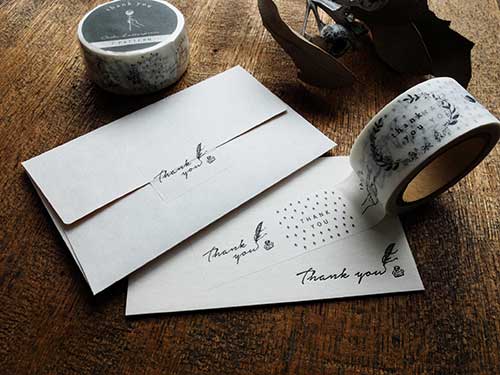 大枝活版室 マスキングテープ MT-004 Thank you masking tape【7pattern】