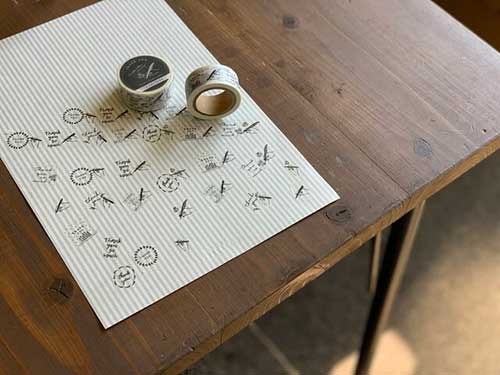 大枝活版室 マスキングテープ MT-005 Handwritten message-Thank you masking tape【7pattern】