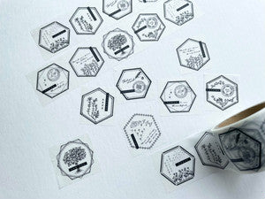 大枝活版室 マスキングテープ MT-012 【 8 hexagon 】