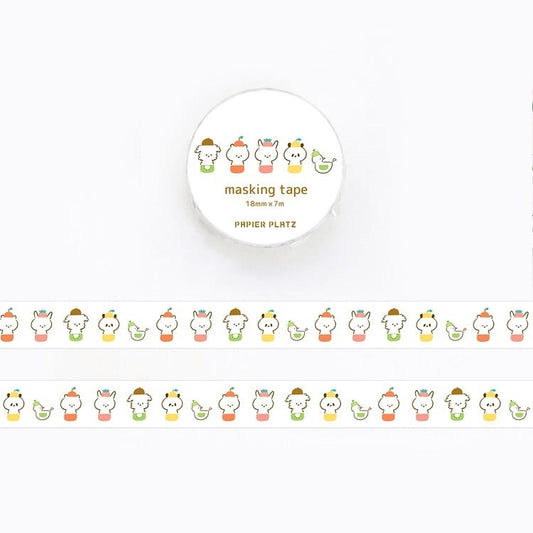 Papier Platz マスキングテープ 35-693 【mizutama】 どうぶつ