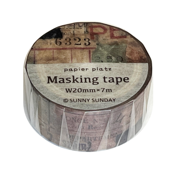 【Papier Platz】デザイナーズマスキングテープ SUNNY SUNDAY（サニーサンデイ）　37-640 COLLAGE NO.01
