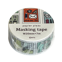 【Papier Platz】デザイナーズマスキングテープ eric（エリック）　37-678 Stamp