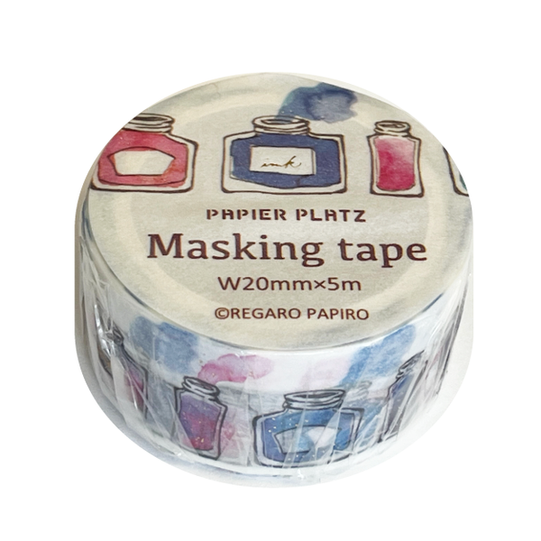 【Papier Platz】デザイナーズマスキングテープ LEGARO PAPIRO（レガーロパピロ）　37-884 インクボトル