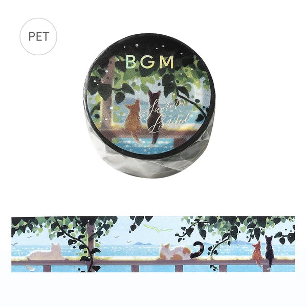 BGMクリアテープ BM-CLN011 夏限定・パーゴラの下の猫