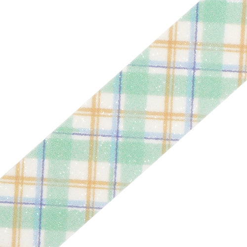 BGMきらふわシュガーマスキングテープ BM-KD005 チェック・ミントラテ