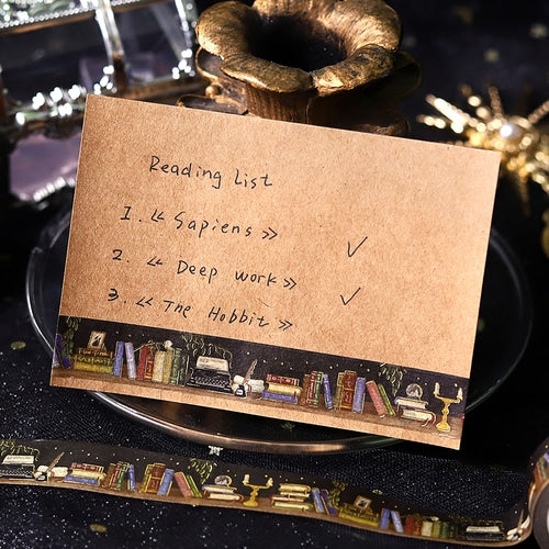 BGMマスキングテープ BM-LGCA143 夜更けの本棚