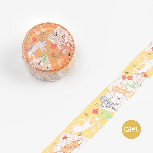 BGMマスキングテープ BM-LGCD040 ネコの曲