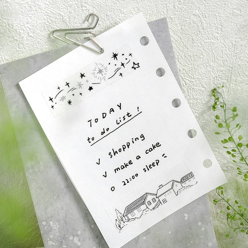 BGMマスキングテープ BM-SAG021 モノトーン・星空