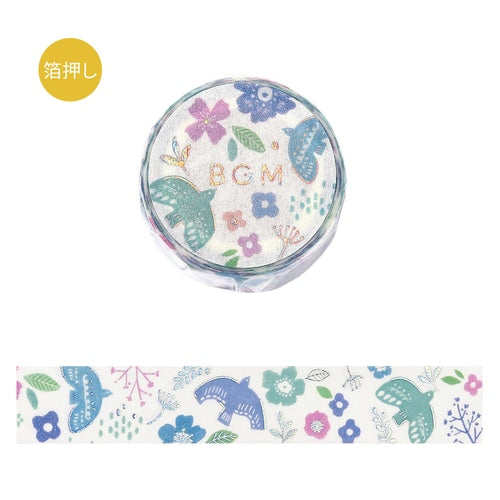 BGMマスキングテープ BM-SAG025 北欧フォレスト・鳥の歌声