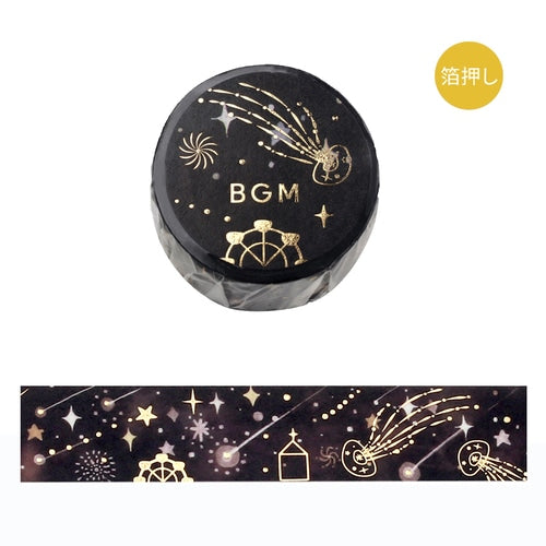 BGMマスキングテープ BM-SDG015 流れ星の夜・深空