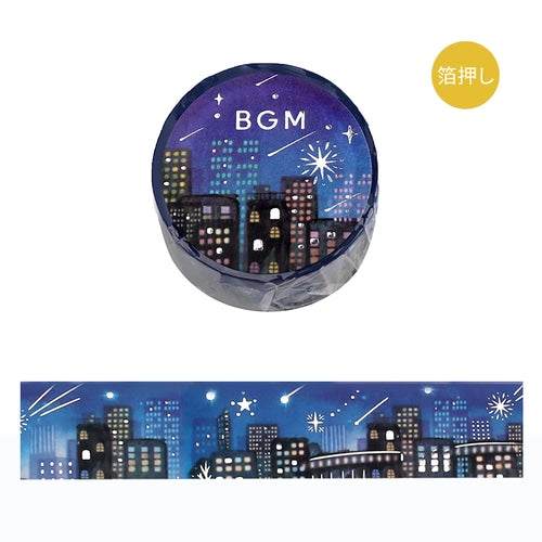 BGMマスキングテープ BM-SDG017 流れ星の夜・都市