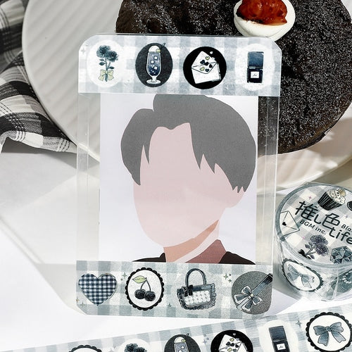 BGMマスキングテープ BM-SDG066 推し色ライフ ブラック